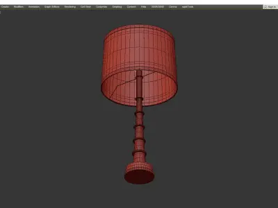 Auger Small Table Lamp Low-poly 3D model