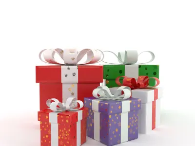 present boxes 3D model