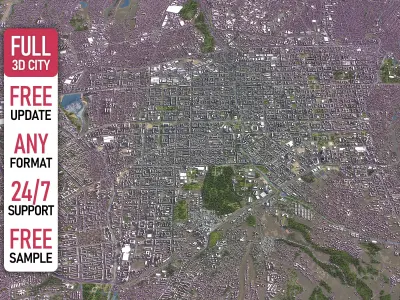 Almaty - 3D City Model Low-poly 3D model