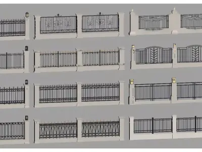  Modern European-style wall 3D model