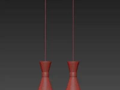 Delightfull black white cairo pendan light 3D model