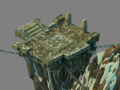 White camel mountain - mountain platform 3D model