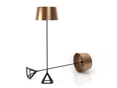 Base table lamp and floor lamp 3D model
