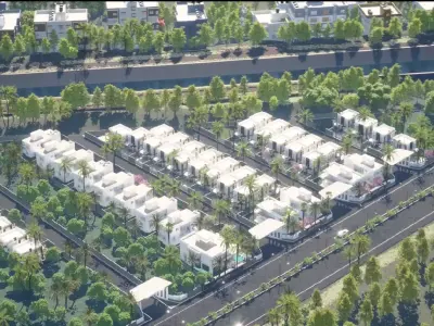 Township Masterplan 3D Model Low-poly 3D model