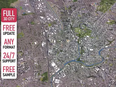 Kharkiv - 3D City Model Low-poly 3D model