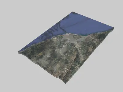 Oxnard City Low-poly 3D model