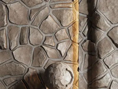 H100 Stone Field - PBR - 4K - Seamless Texture