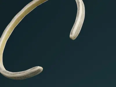 Golden Bangle  Low-poly 3D model order