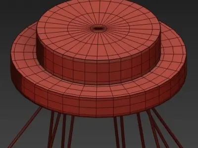 LED Swirl Six Ring Chandelier Pendant Light 3D model