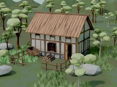 Medieval Props Minipack 3  - Building Free low-poly 3D model