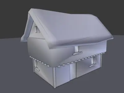 Medieval Farm House 1 Low-poly 3D model