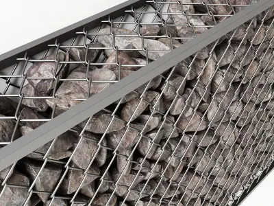 Gabion rock stone 3D model