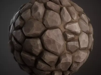 Stylized Rocks Material 3D model