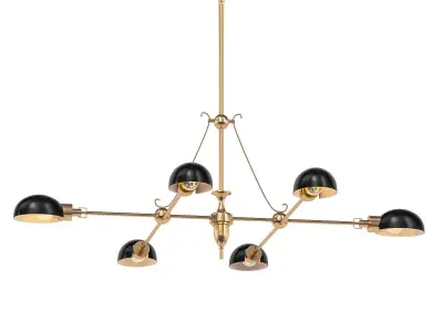 POINTE light chandelier in brass 3D model