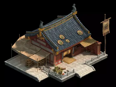 Peach Blossom Island - Drug Store 12 3D model