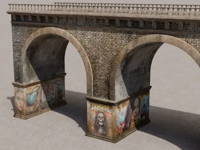 BRIDGE 3D MODEL Low-poly 3D model