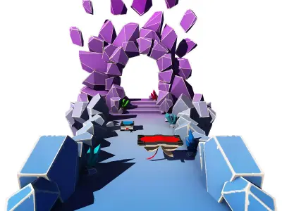 Fantasy Magic Level 3d model pack Low-poly 3D model