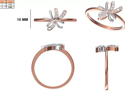 Ladies-Elegant Stone Rings For Womens 18 3D print model
