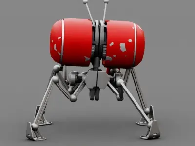 NANO BOT rigged character 3D model