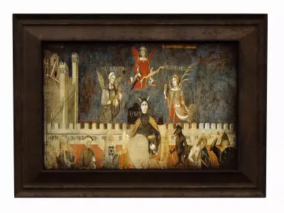 picture medieval Low-poly 3D model