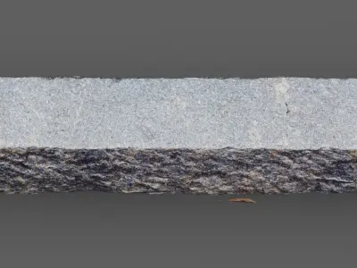 Street granite border raw scan 3D model