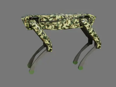 Robotic Dog - Low Poly  PBR- Game Ready Low-poly 3D model