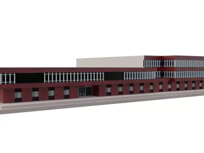 College building Low-poly 3D model purchase