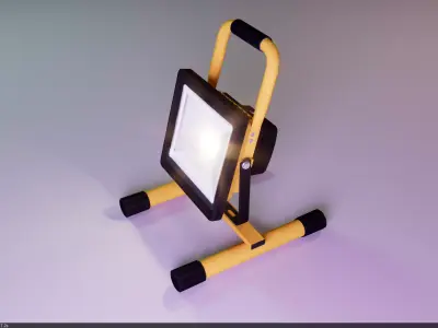 LED Focus Light Low-poly 3D model