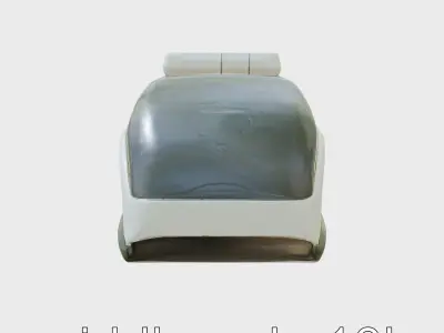 Futuristic Flying Taxi Concept Vehicle Design Low-poly 3D model