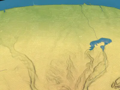 Sultan Haitham City - Topography Terrain Low-poly 3D model