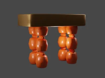 Spy Robot  Table Low-poly 3D model