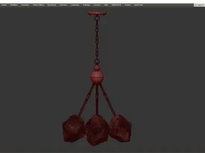 Ice Stone down Low-poly 3D model