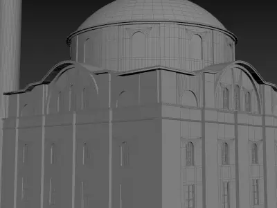 Emir Sultan Mosque Model Low-poly 3D model