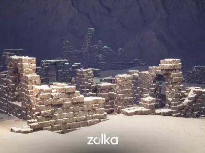 Universal Stone Ruins Pack 3D model