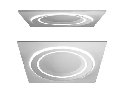 Modern GKL ceiling with lighting 3D model