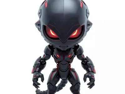 Aesthetic Chibi Sci Tech  Alien Characters 3D Collection 3D Model Pack