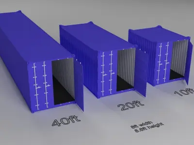 Shipping Containers 3D model