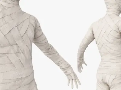  Mummy in Clean Bandage Rigged for Maya 