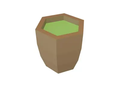 Low Poly Green Tea v1 001 Free low-poly 3D model