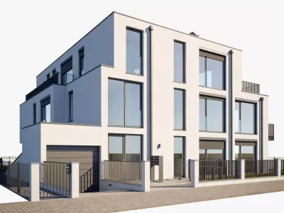 Modern Apartment Building 3D model buy