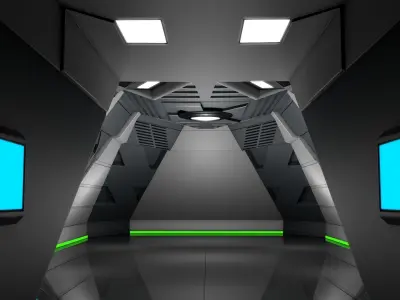 Sci Fi Room 3D model 58