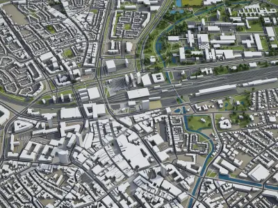 Eindhoven  Low-poly 3D model