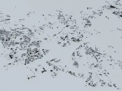 Taoyuan City Streets and Buildings 3D model