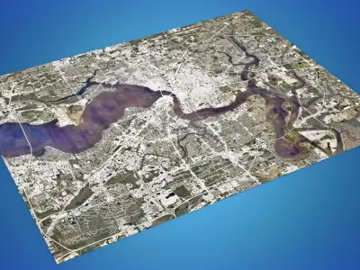 Cityscape Jacksonville Florida USA 3D model