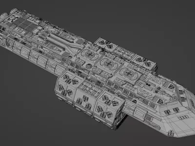 Star Trek Batris Talarian Freighter Starship 3D model