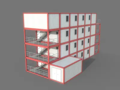 Container Building 2 3D model