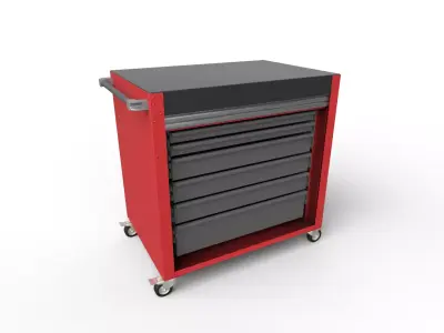 Tool Roller Cabinet Low-poly 3D model