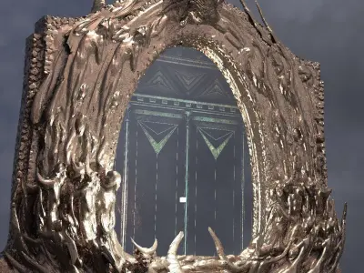 Witches Medieval Portal Doorway 2 3D model