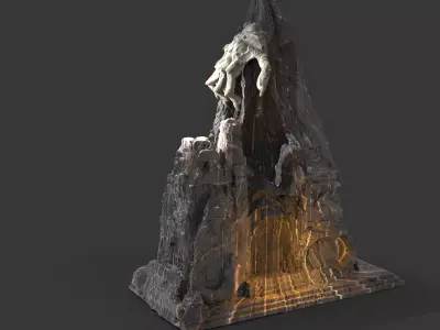 Old Witches lair rocks 3D model