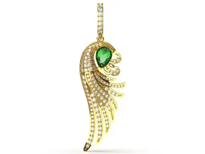 stl 3dm JP0324 Pendant a Wing of Light and Beauty jp0324 3D print model